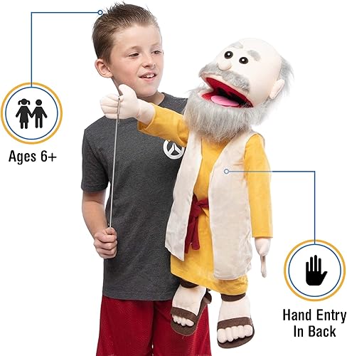 Moisés de 25 pulgadas, personaje bíblico de cuerpo completo, marioneta de ministerio cristiano