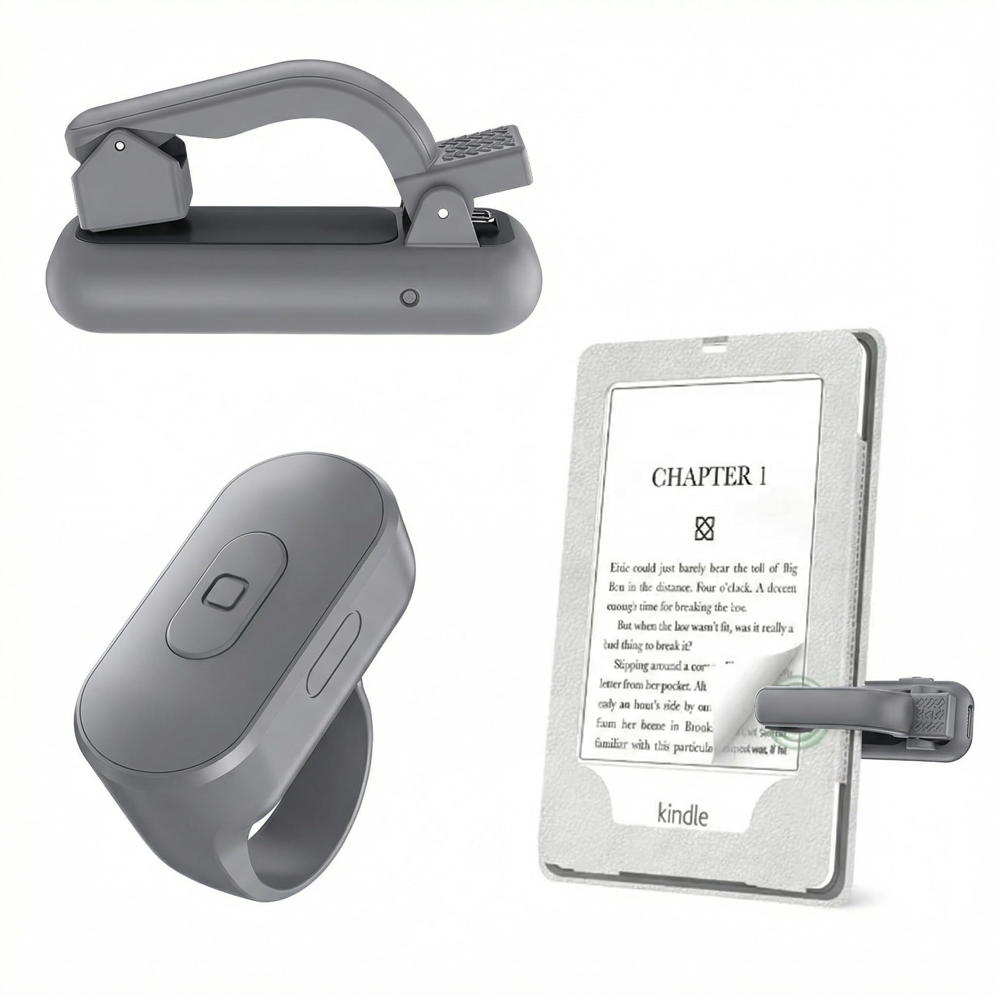 Locthal Page Turner Remote Control for Kindle, Clicker Page Turner for Paperwhite Kobo eReaders Reading Accessories in Bed, Gifts for Readers-image-31