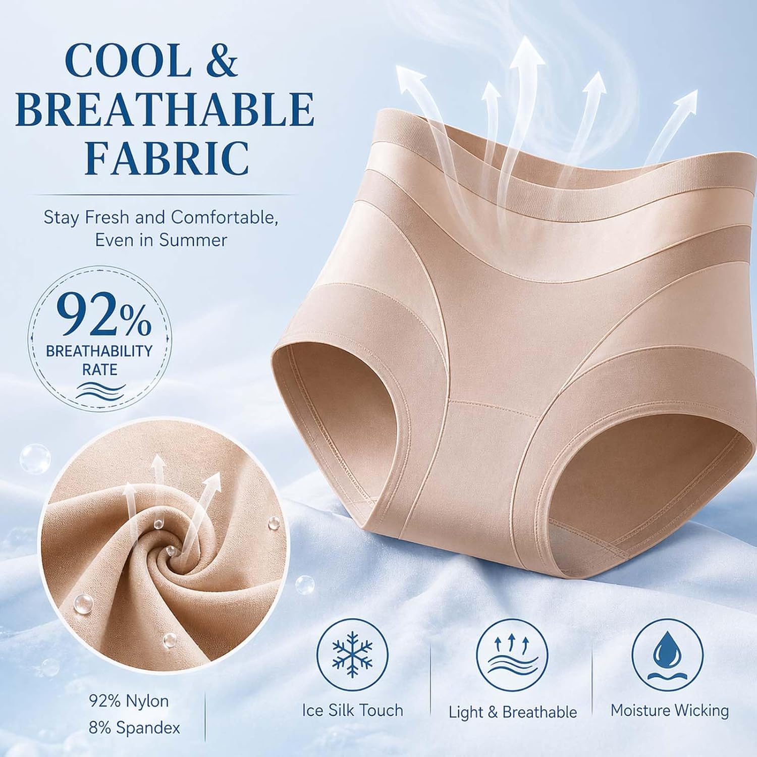 2026 Underwear Tummy Control For Women,High-Waist Seamless Panties Breathable Silky Soft