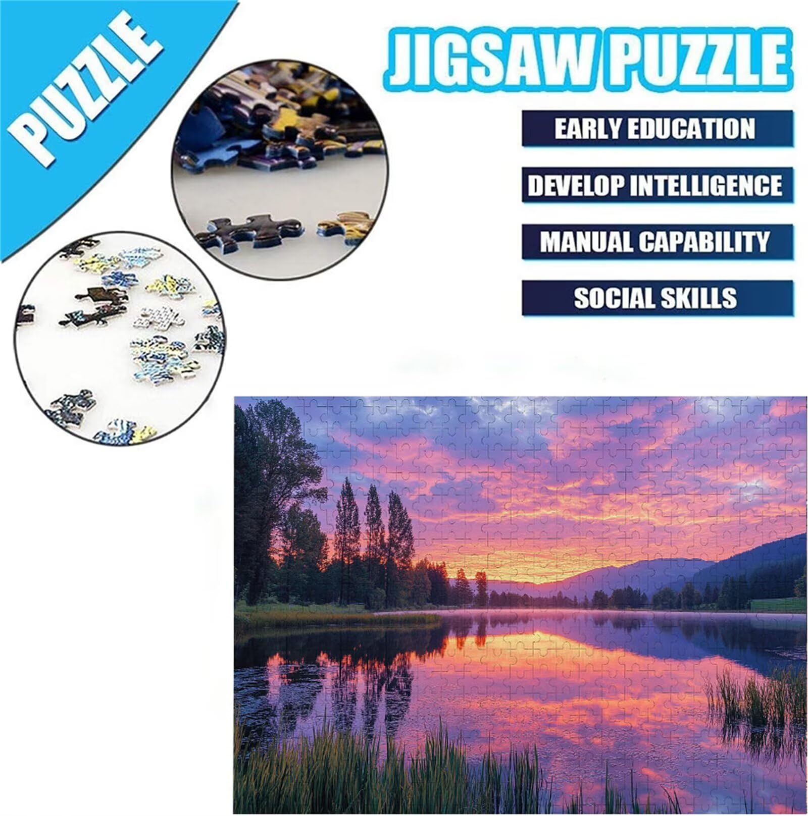 Puzzle 2000 Piezas Adultos Paisaje Puzzle Imposible Rompecabezas Pieza De Madera Jigsaw Un Rompecabezas Desafiante, Uegos Rompecabezas para Toda La Famili Regalo Hombres Mujeres 70.5X99.5cm M-1