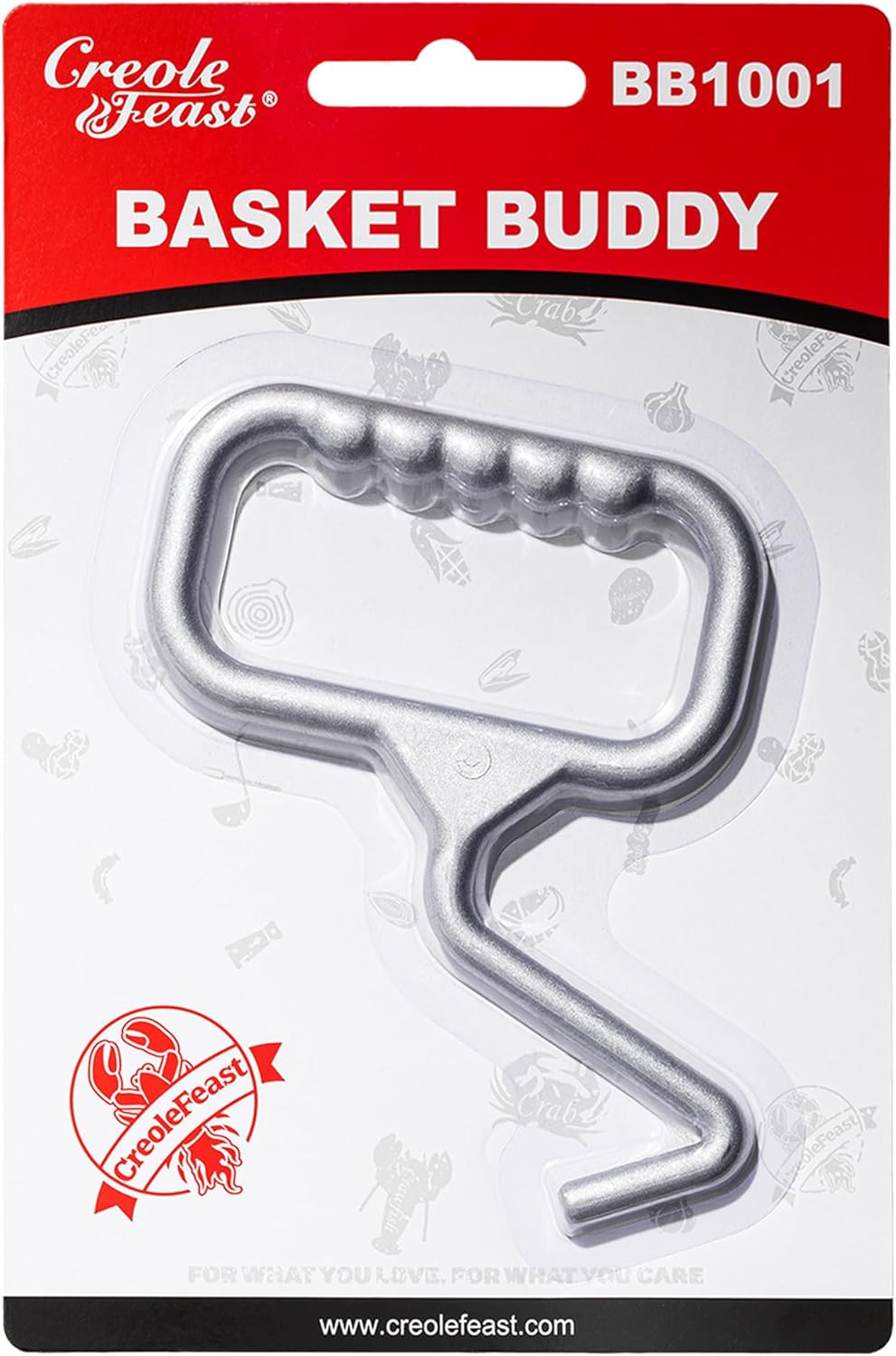 Creole Feast BB1001 Basket Buddy, for Seafood Pot and Turkey Fryer Pot, Cast Aluminium, Silver