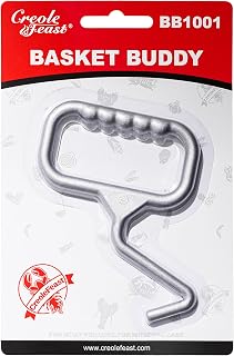 Creole Feast BB1001 Basket Buddy, for Seafood Pot and Turkey Fryer Pot, Cast Aluminium, Silver