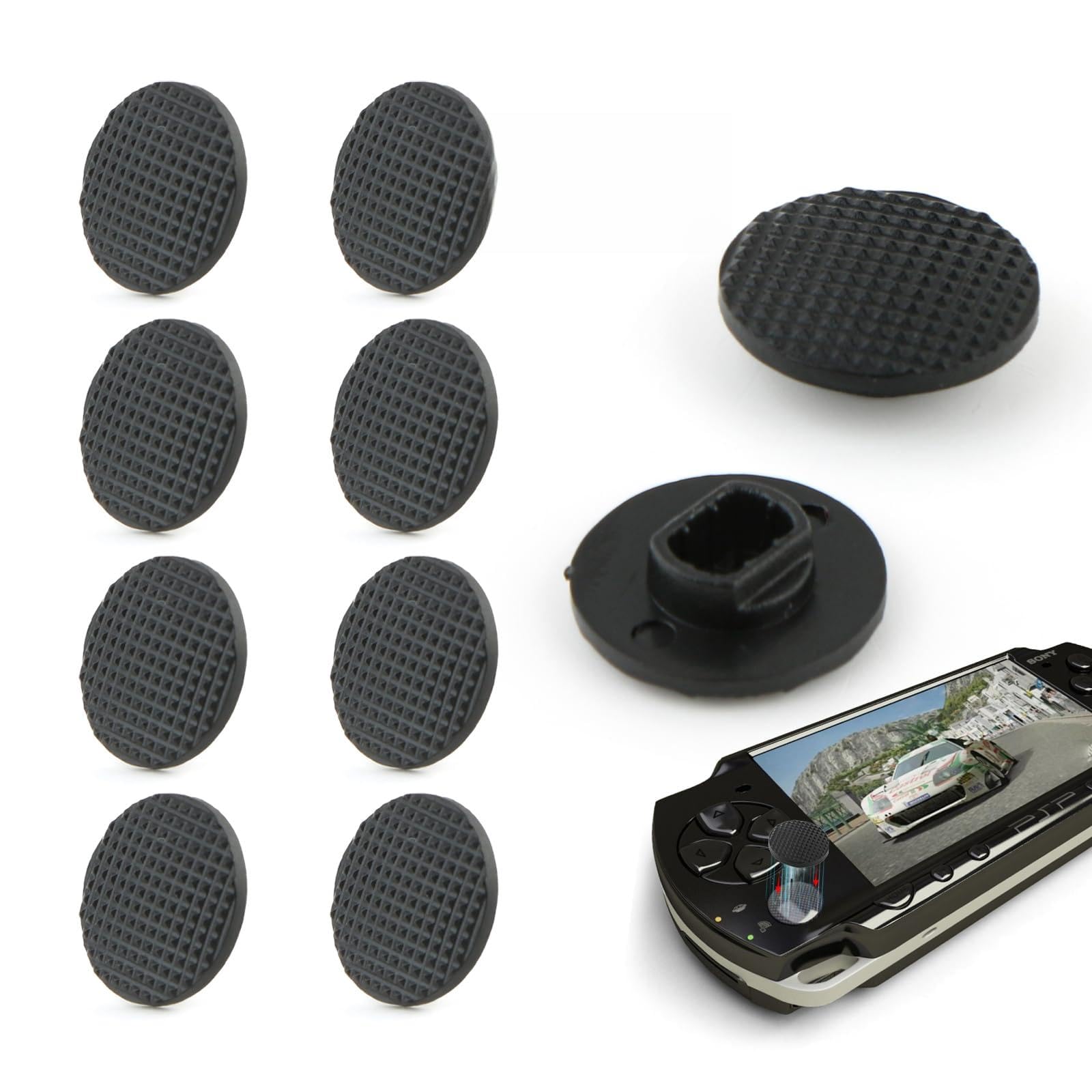 RongZy 8 Pièces Stick Analogique pour Sony PSP 1000 Capuchon Joystick de Remplacement pour PSP 1000 Thumbstick Accessoires Rechange