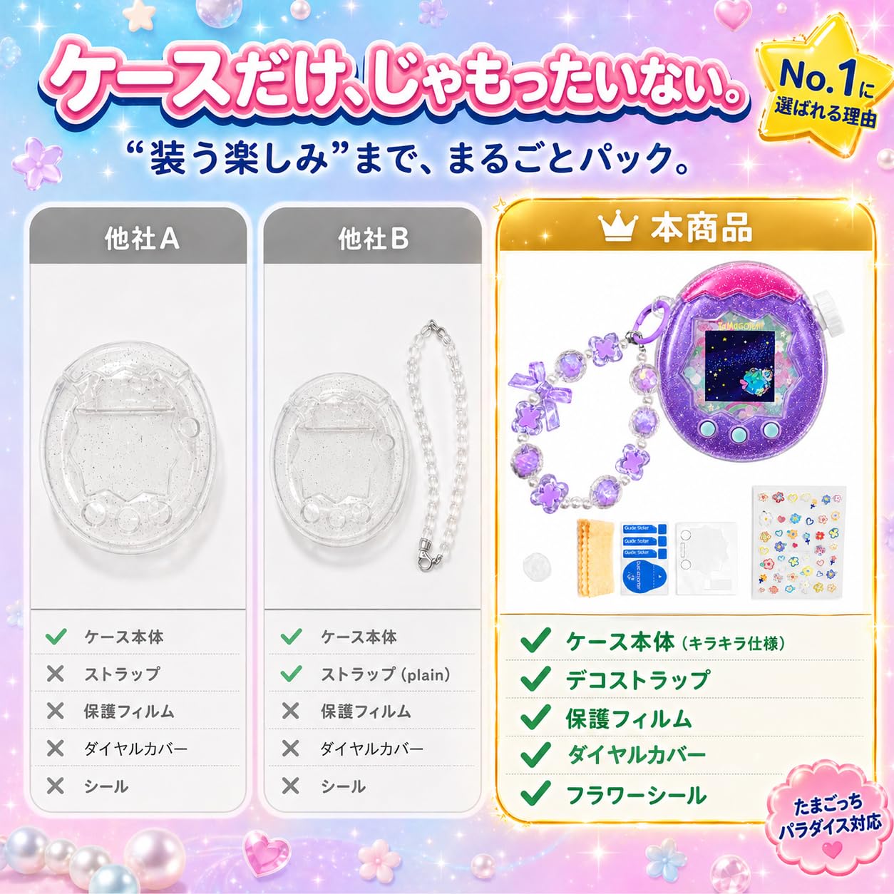 Amazon.co.jp: Kurasage たまごっちパラダイス 保護ケース ビーズ