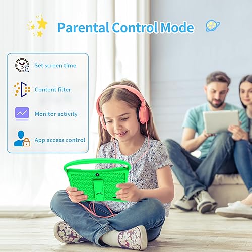 Miniatura 6 de RliyOliy Tablet infantil de 10 pulgadas, tableta para niños de 3 GB+64 GB, expansión de 512 GB, tableta Android 12 para niños pequeños con 8000 mAh,