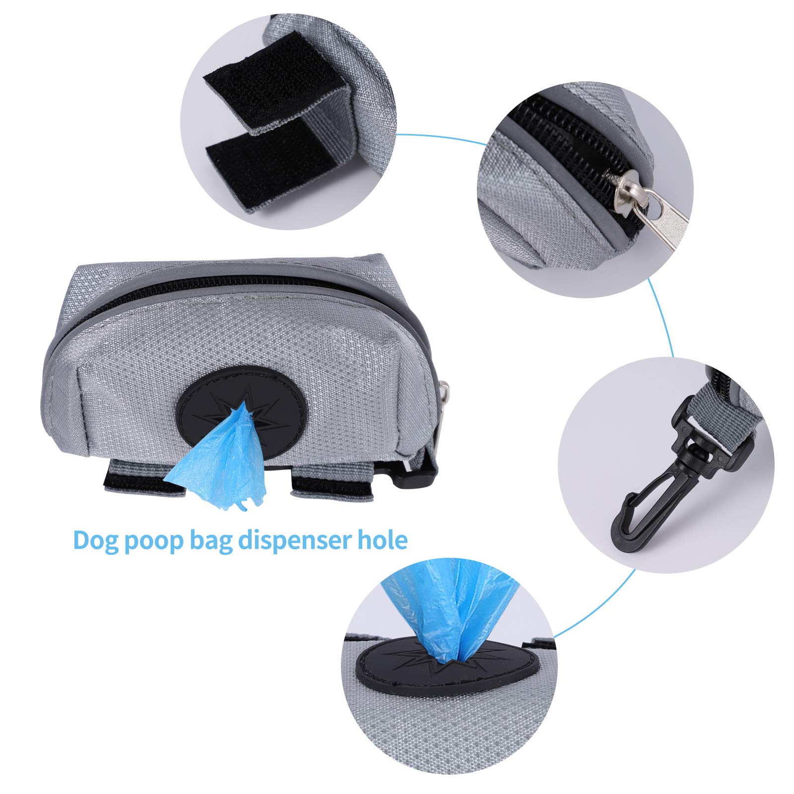 Lot de 10 distributeurs de sacs à déjections canines pour animal domestique - Avec attache laisse - Étanche - Style 01