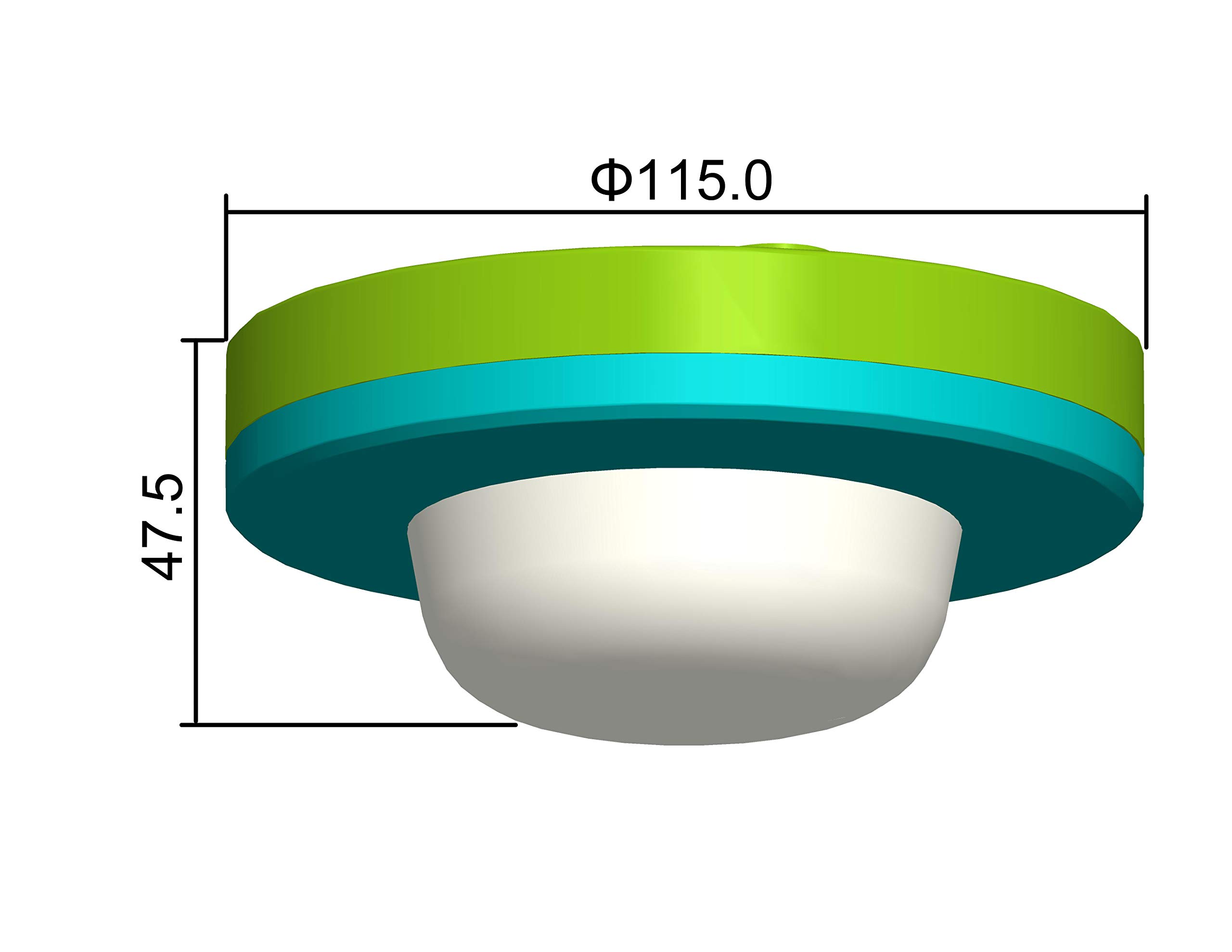 Huber Motion 34 Detector de Presencia 360° para Interior/Exterior, Detector de Movimiento para Montaje en Techo con 3 sensores y Lentes matriciales, IP65 I 230V, Apto para LED, tecnología de 3 Hilos