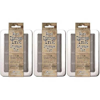Tim Holtz Mini Distress Ink Storage Tins - (Pack of Three Tins)