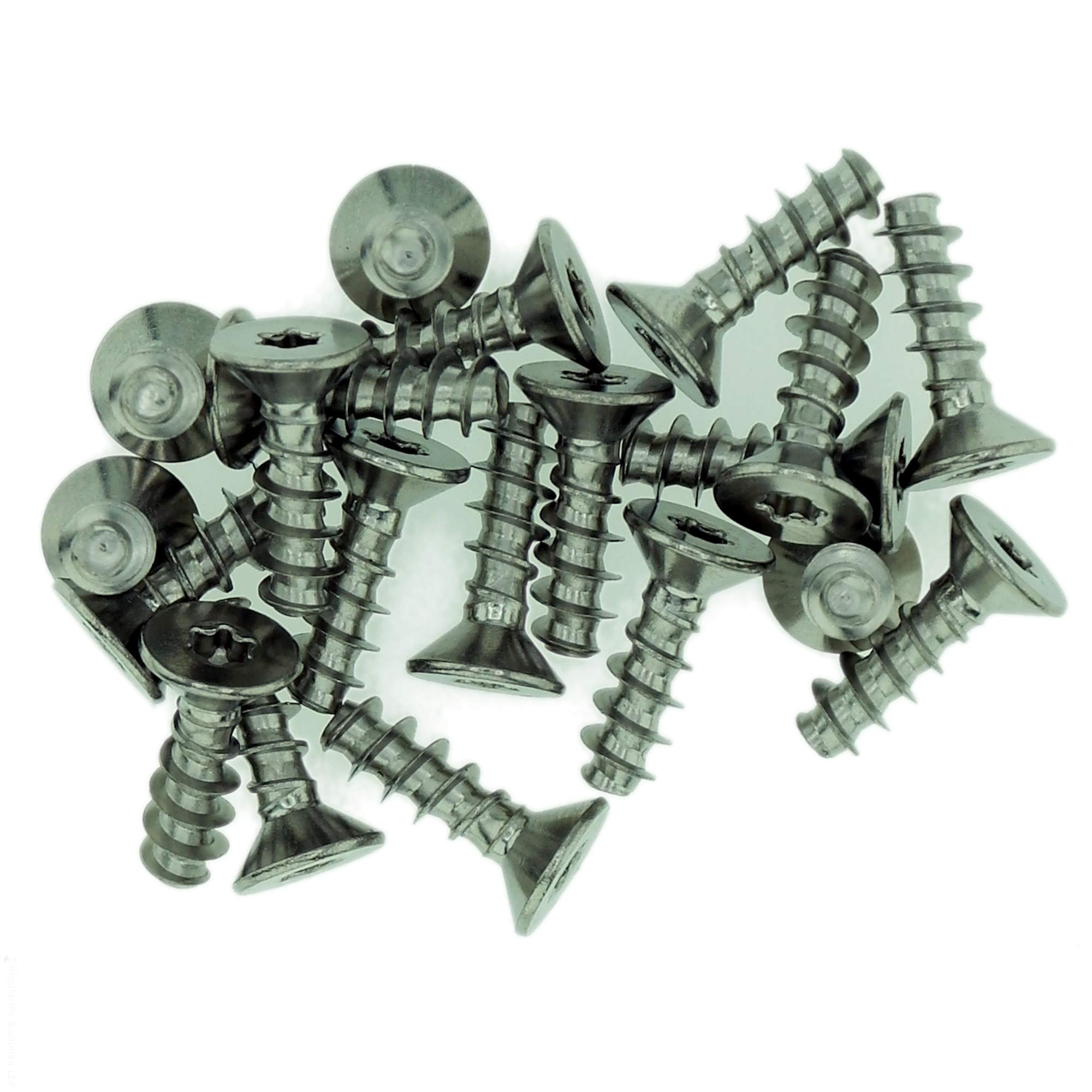 Singularity Supplies D3 (3Mm X 16Mm) Tx Countersunk Screws For Plastic - Stainless Steel (A2) (Pack Of 20)
