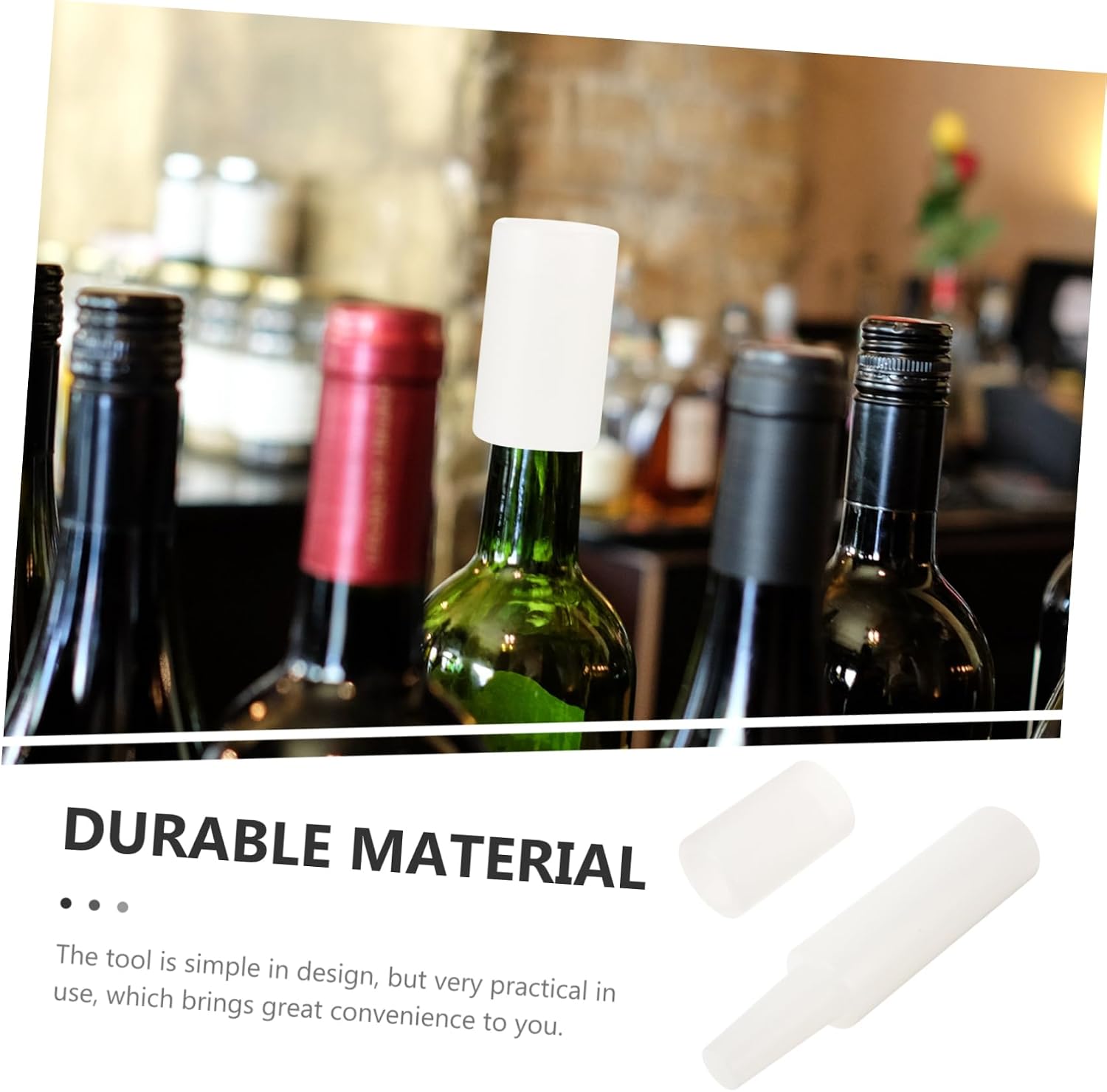Garneck 1set Handled Wine Bottle Corker Manual Stopper Press Tool for Home Brewing and Easy to Use Includes Top Cone and Straight Bottle Cap for Wine Bottling and Corking
