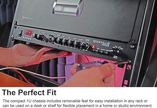 Miniatura 3 de Rockville PPA53 Preamplificador Pro 1U con Bluetooth, interfaz USBcomputadora, entrada múltiple, audio de alta fidelidad, para grabación de estudio