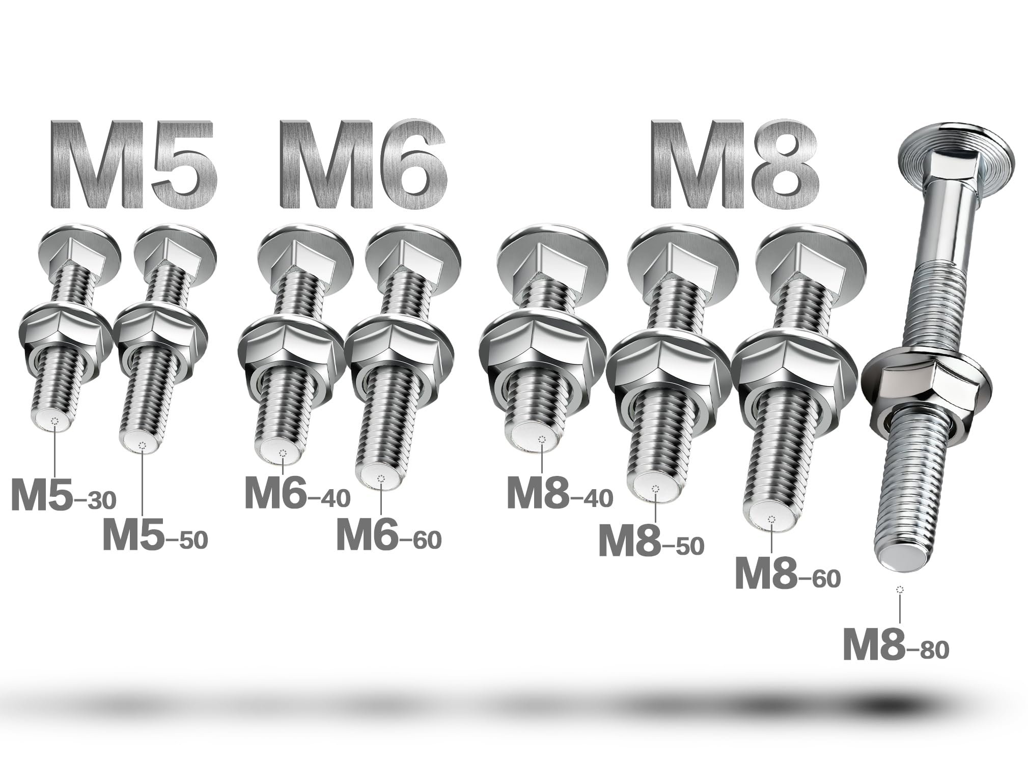 SWTYExt 25 sztuk śrub zamkowych M6X40mm śruby blokujące z łbem płaskim i nakrętkami kołnierzowymi Nakrętka M6 DIN 6923 śruby Torband do budownictwa, maszyn przemysłowych, dekoracji wnętrz