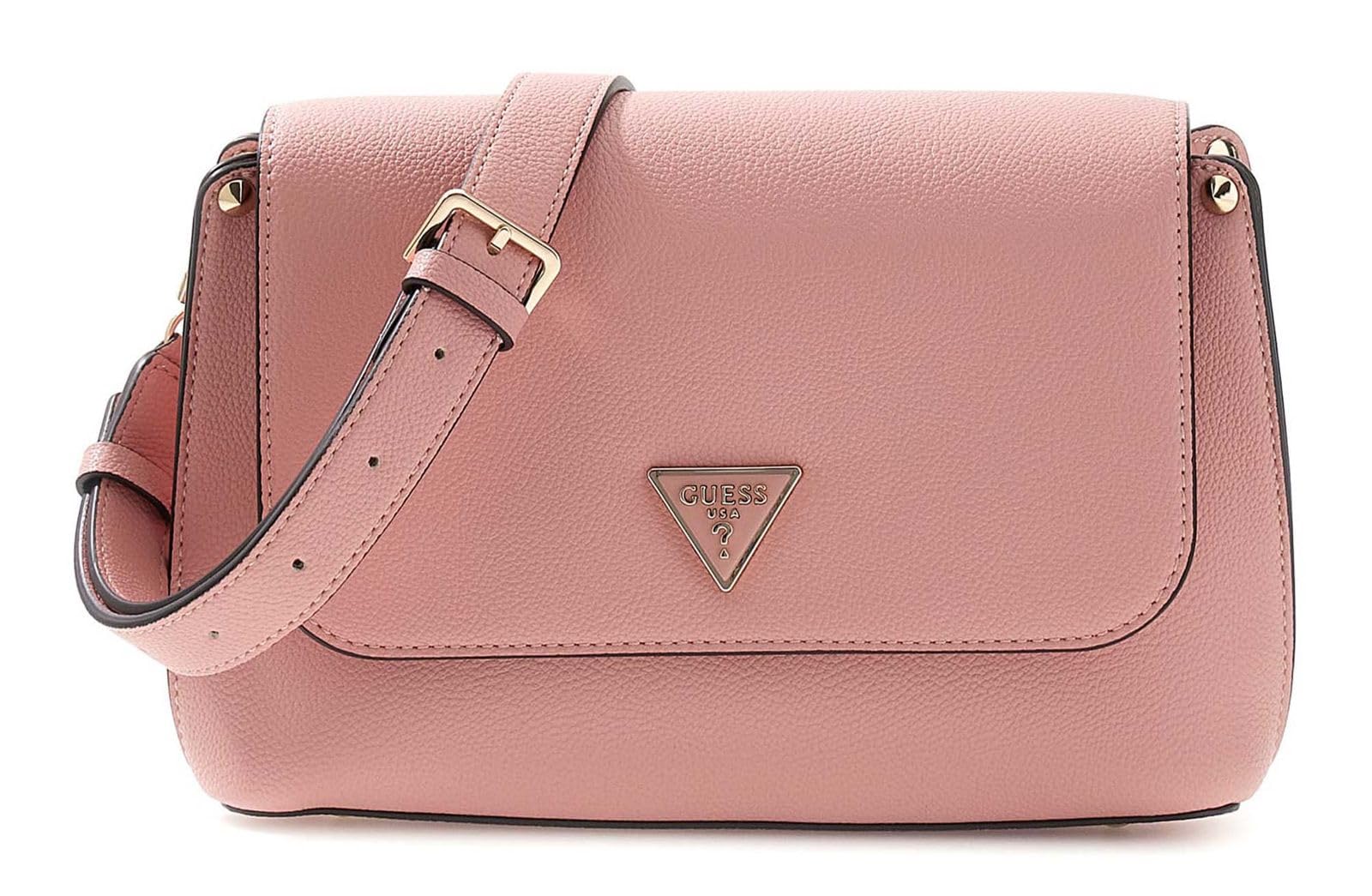 GUESS bolso de hombro bolso bandolera Meridian II Flap Crossbody Bag Coral Pink