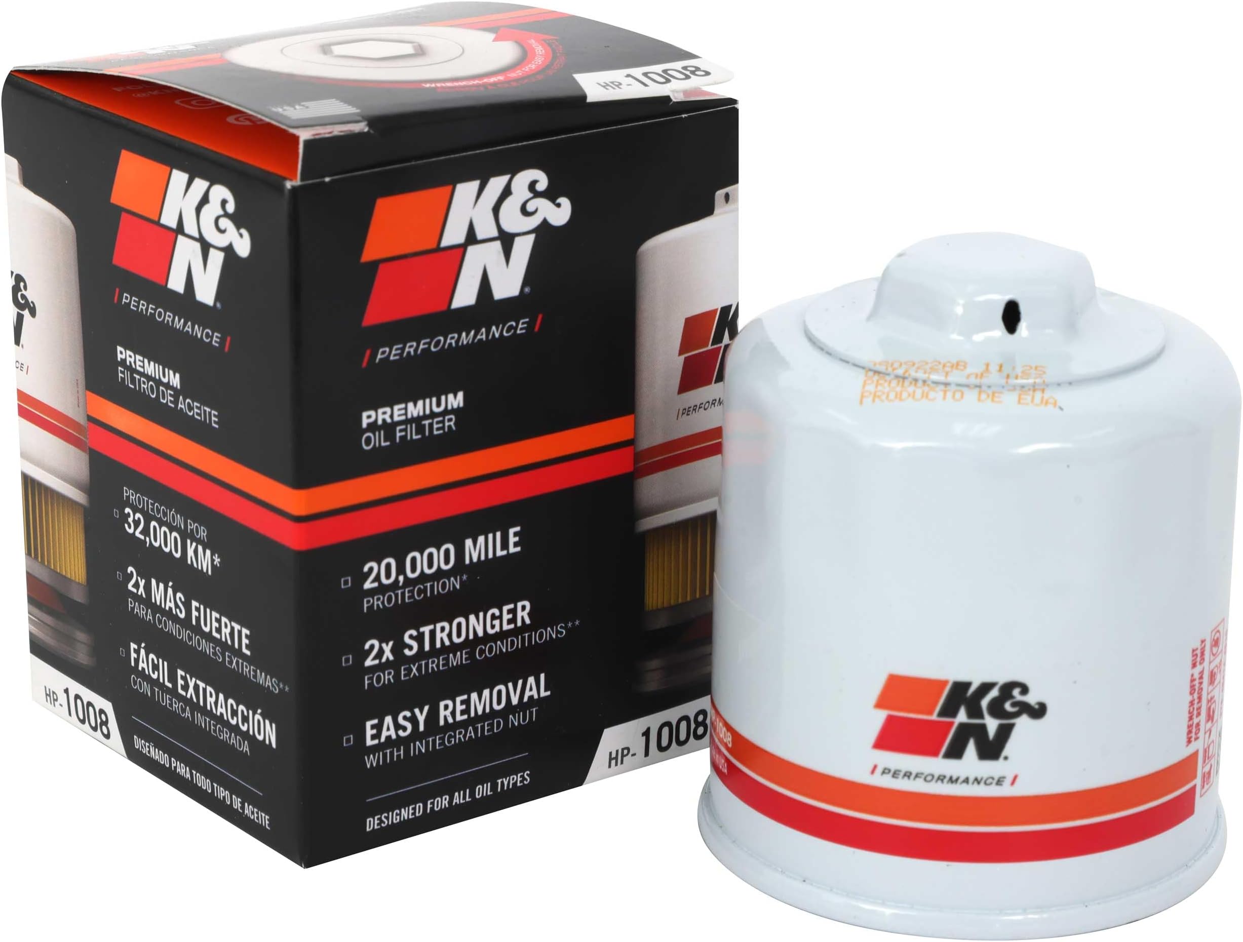 K&N HP-1008 Performance Wrench-Off Oil Filter
