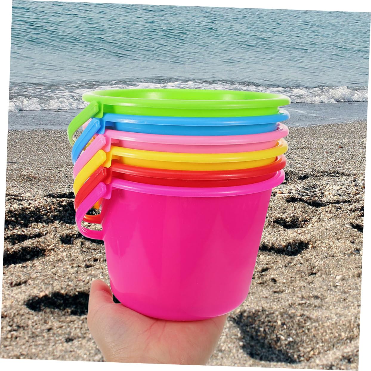 Secchiello Spiaggia Bambina 12 Pezzi in Abs, Gioco per Ragazzo Ragazza | Festa Estiva, Giochi da Spiaggia, Set Multifunzione, Apprendimento e Outdoor Play