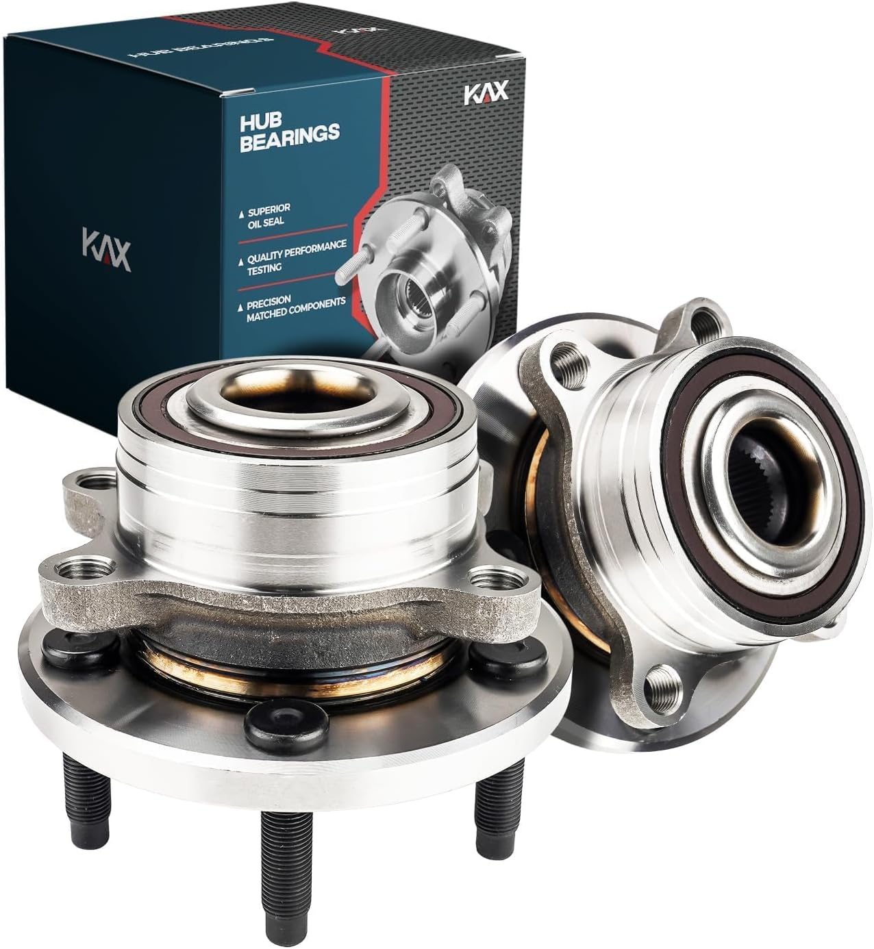 KAX 512460 Pair Front、Rear Wheel Bearing fit for 2011-2019 Ford Explorer, 2013-2019 Ford Police Interceptor Utility,5 Lug