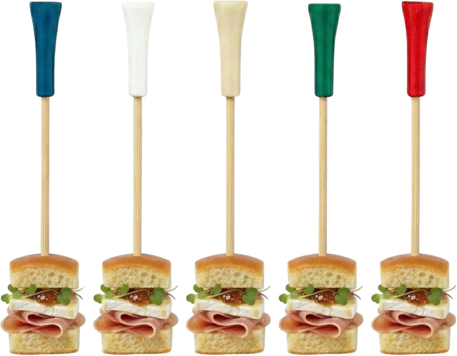 Restaurantware 4 Inch Golf Tee Cocktail Picks 1000 Sturdy Food Picks - Durable Bamboo Wood Skewers For Sports Themed Parties And Events Birthday Restaurant Or Office Party Supplies