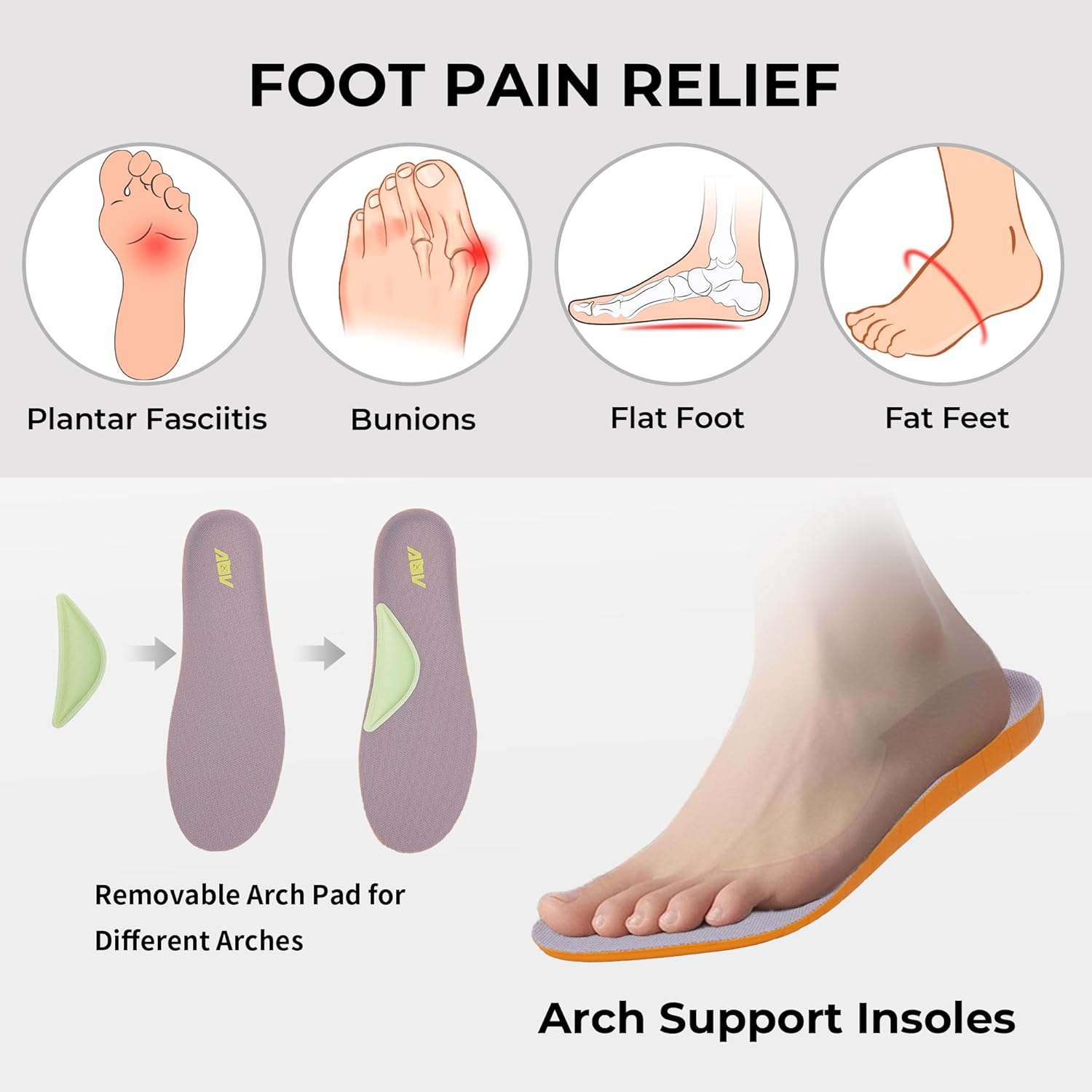 MEHOTO Wide Walking Shoes Women Arch Support Orthotic Tennis Sneakers for Plantar Fasciitis Foot Knee Pain Relief Size 6-11 - Image 4