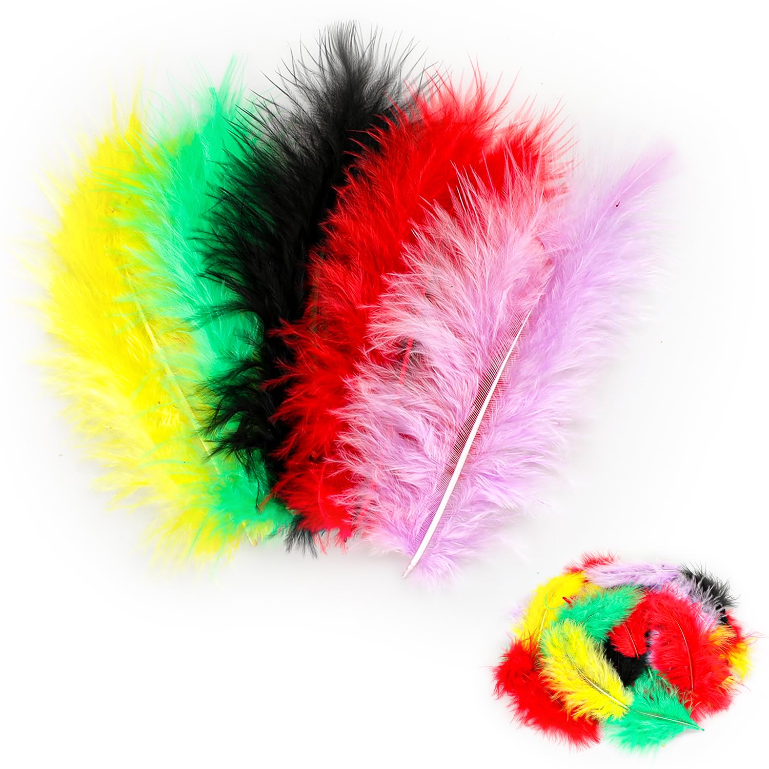 50pcs Federn zum Basteln Bunte Federn zum Bastelnbasteln Bastel Federn Bastelfedern Weich Feathers Bunt für DIY Handwerk Traumfänger Kostüme Zuhause Festival Dekor