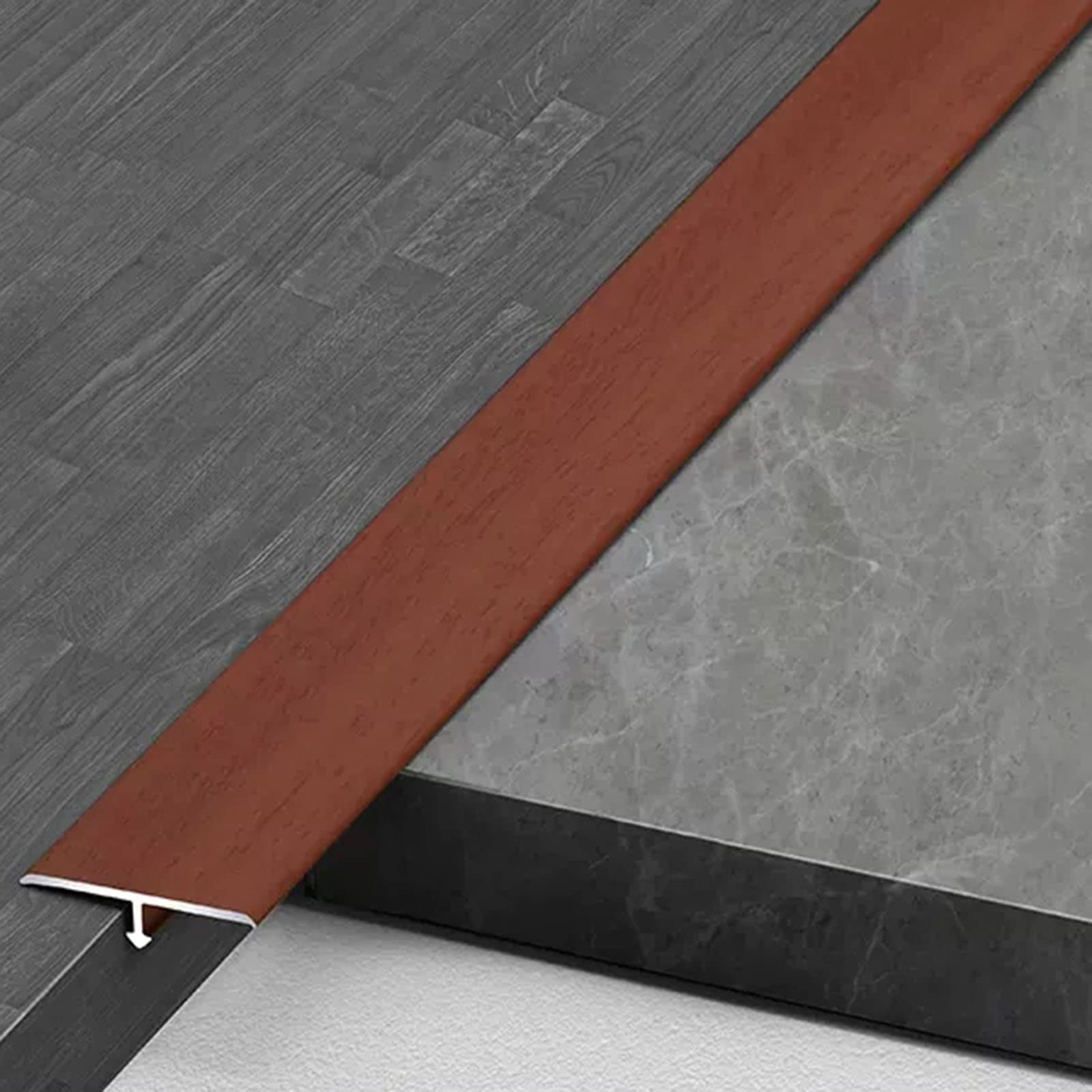 Seuil de porte en T pour combler l'espace stratifié tapis 140cm