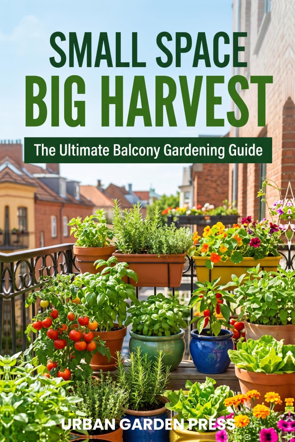 Small Space, Big Harvest: The Ultimate Balcony Gardening Guide for Apartment Gardeners — Grow Vegetables, Herbs, Fruits & Flowers in Any Container, Any Season