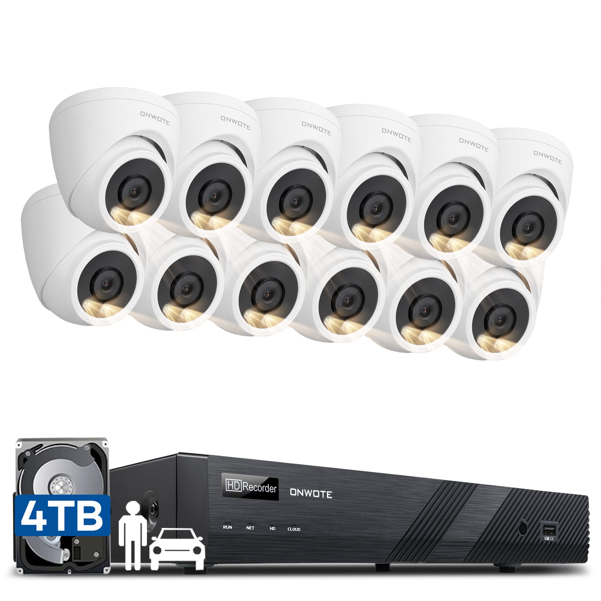 ONWOTE 16 Channel 4K NVR PoE Security Camera System