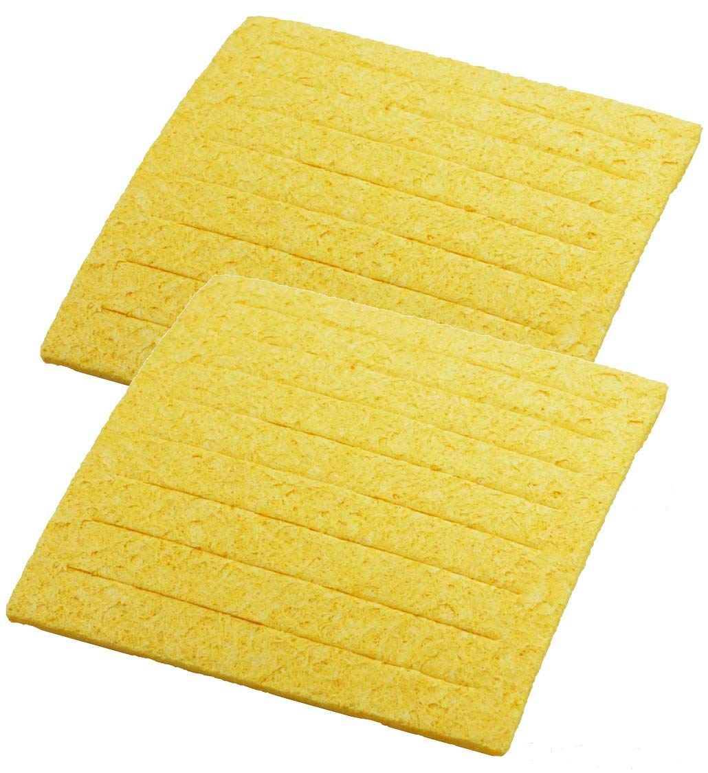Weller TC205 ( PACK OF 2) Solder Tip Cleaning Sponge with Slits, 2-5/8" x 2-5/8 x 5/8"