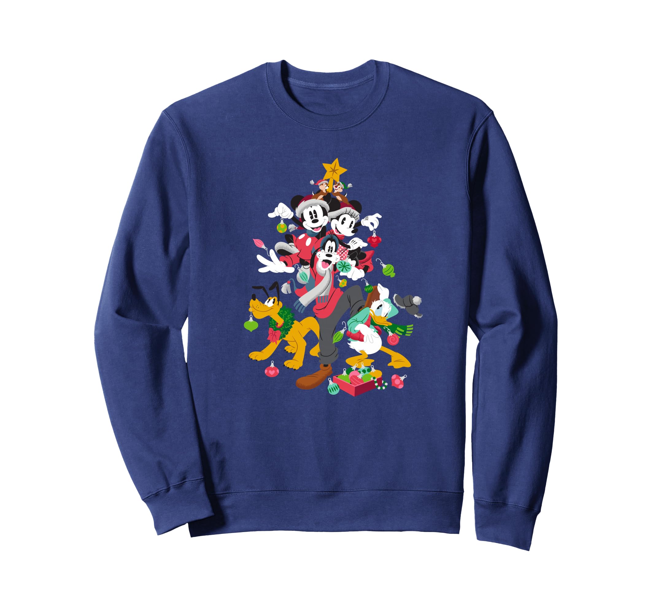 Sweatshirt Mickey Minnie Christmas Tree Disney pull Noël mixte