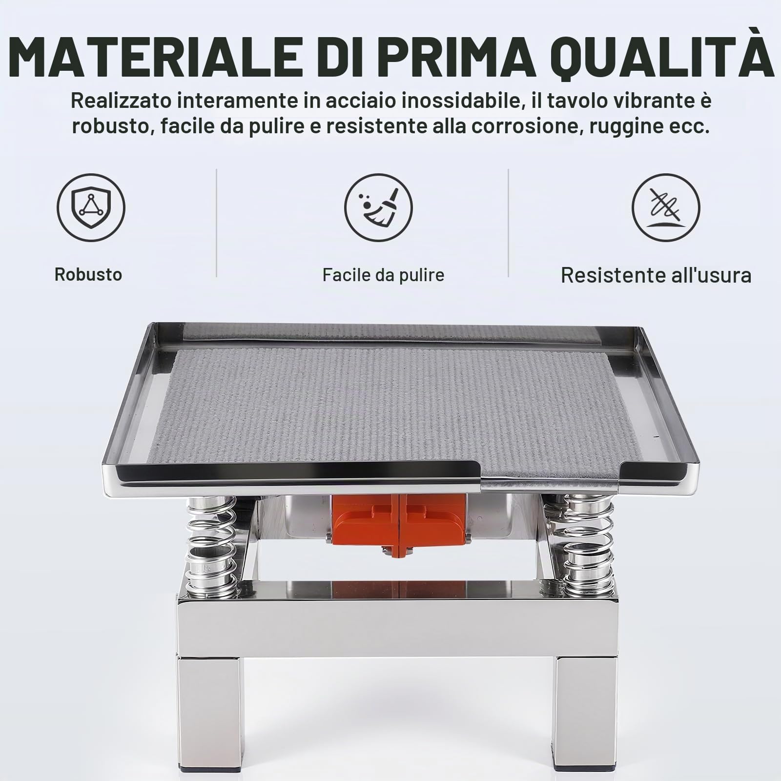 YUCHENGTECH Tavolo Vibrante Calcestruzzo 35x35cm 3000-3600rpm 50W | Tavolo Vibrante Laboratorio per Cemento, Calcestruzzo, Resina, Gesso e Cioccolato, Capacità 10kg