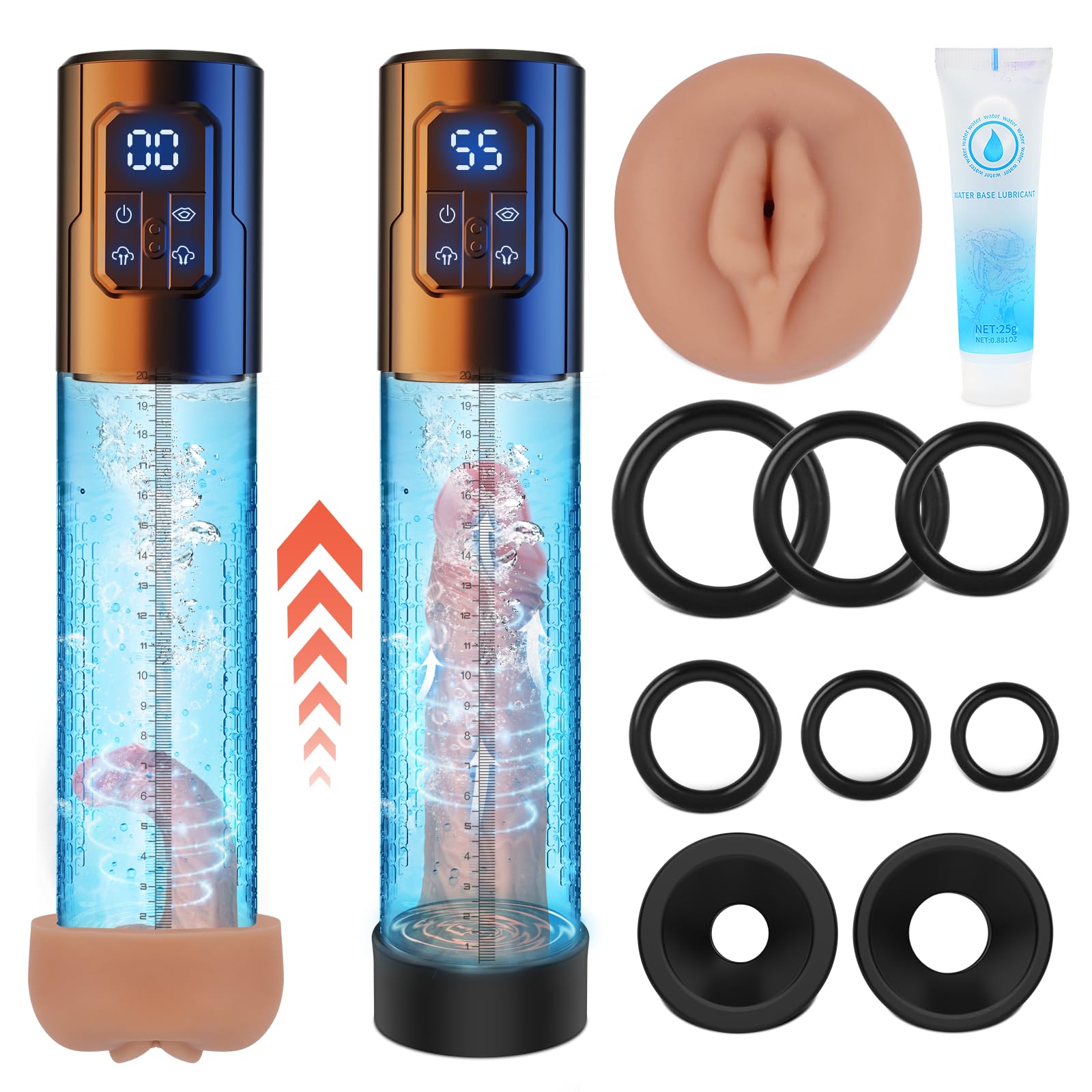 Sex Toys Men Penis Pump - Male Masturbator Adult Toy Vacuum Penis Enlarger for Erection, Sex Toys4mens UK Mastuabors with Cock Ring & Pocket Pussy. Sucking Toy for Dildo with 4 Suction Modes