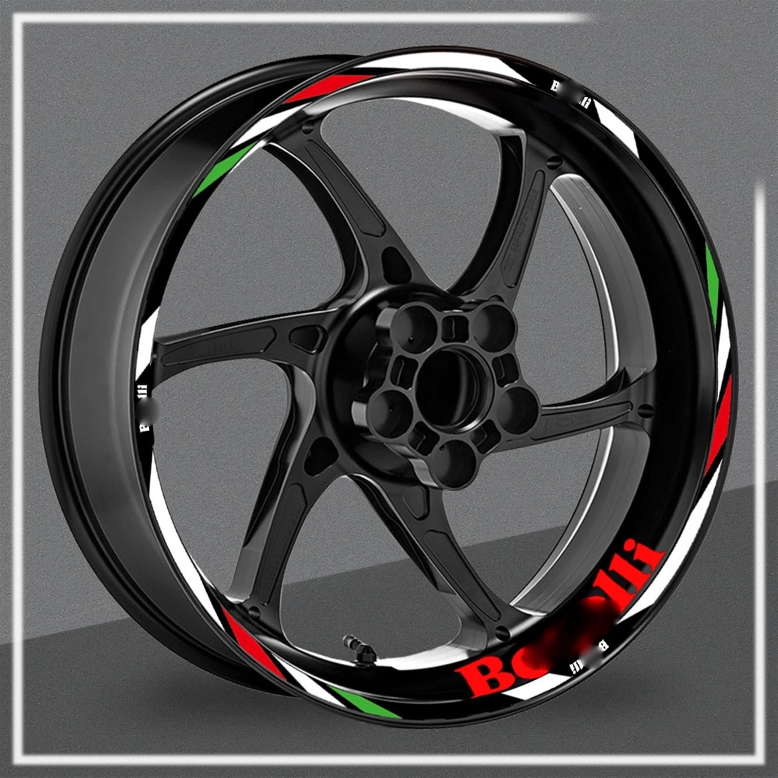 NINOMA Pegatinas De Decoración De Llanta De Motocicleta con Estilo De Rueda Reflectante para Benelli TNT300 600 BN600/302r Stels600 Keeway RK6 Trk502 (Color : 10)