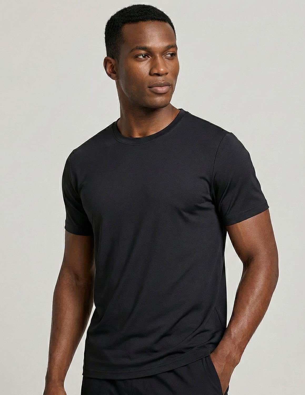 5 Pack Men’s Active Quick Dry Crew Neck T Shirts | Athletic Running Gym Workout Short Sleeve Tee Tops Bulk - Image 6