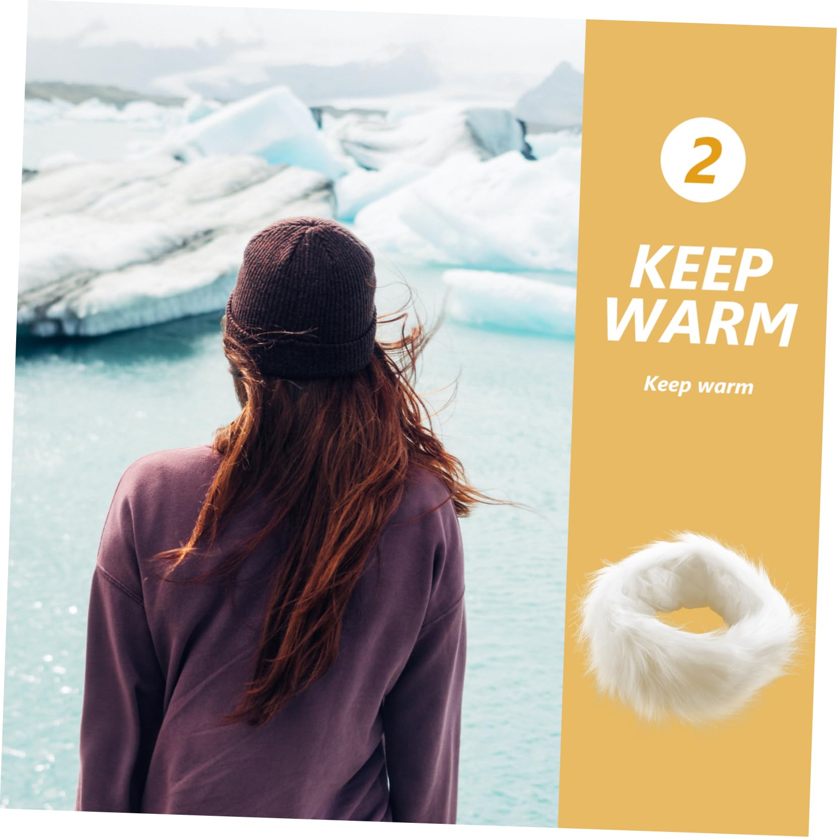 LIFKOME 5 Pièces Bandeau En Peluche Bandeau En Pour Femme x Bandana Pour Femmes Faux Cache-oreilles Pelucheux Bandana Femme Velu Blanche Artificielle