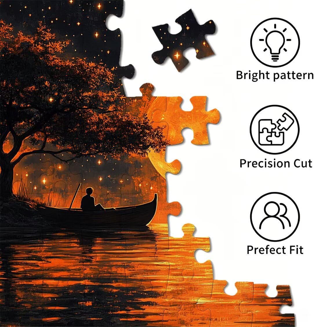 1500 sztuk puzzli dla dorosłych, gry rodzinne, krajobraz księżyc, n-336