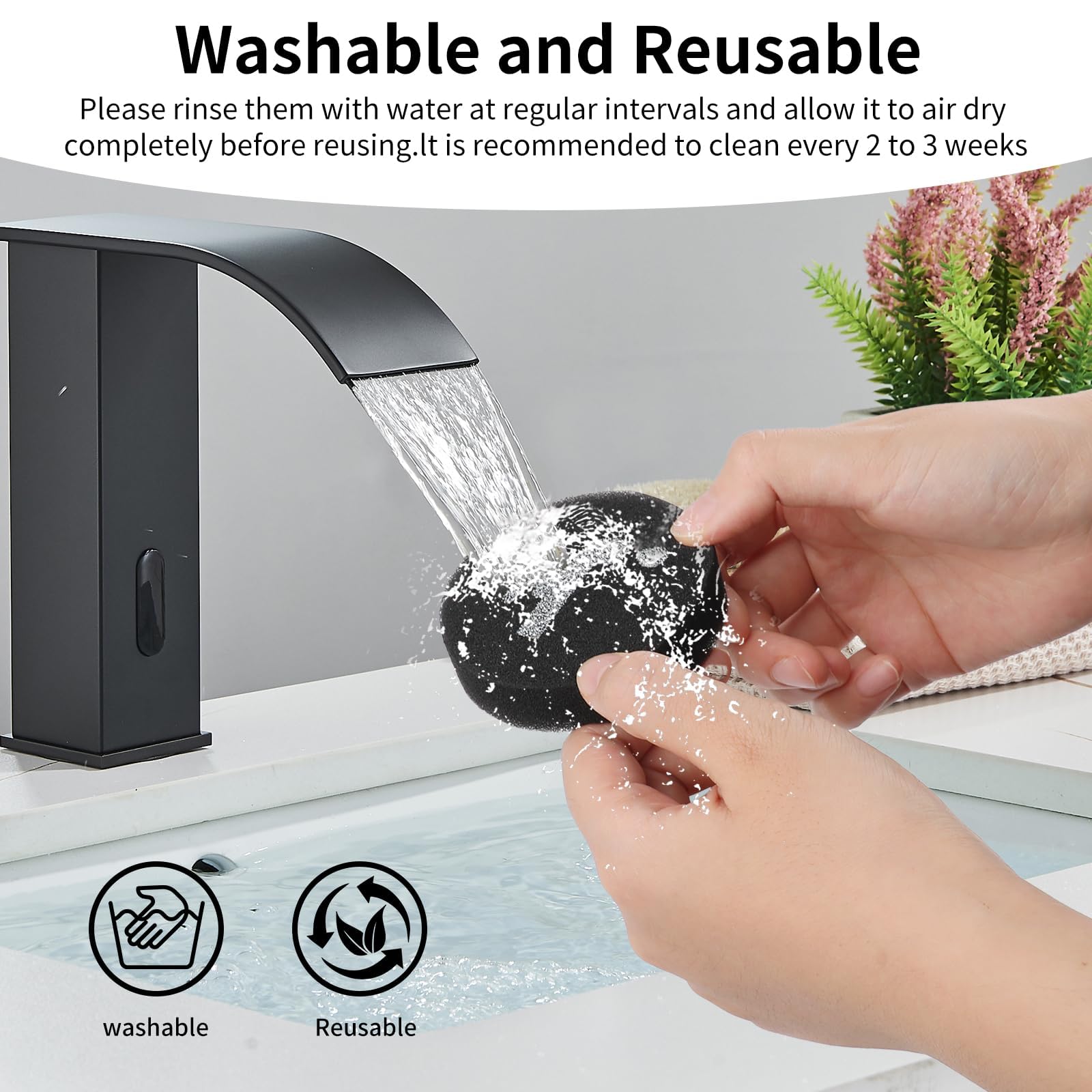 6 filtri in spugna compatibili con BLACK+DECKER POWERSERIES+ 16V/20V Cordless Stick modelli BHFEA420J BHFEA520J BHFEA18D1, parte di ricambio BHFEAF1, accessori per aspirapolvere, facili da installare