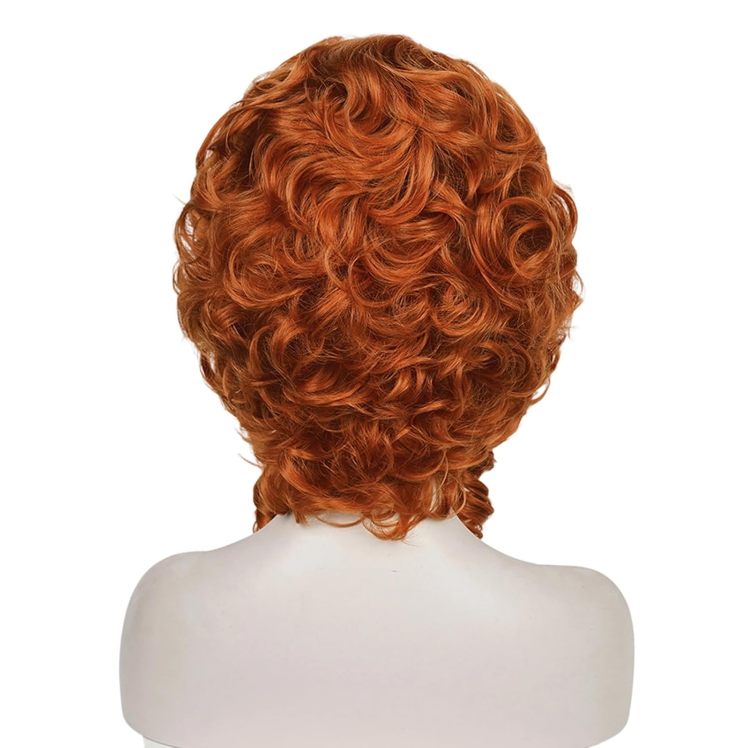 Aicos Ladies Brown Curly Wig for Women 18th Century Costume Wig Updo Halloween Cosplay Wig Victorian Dress Costume - Image 3
