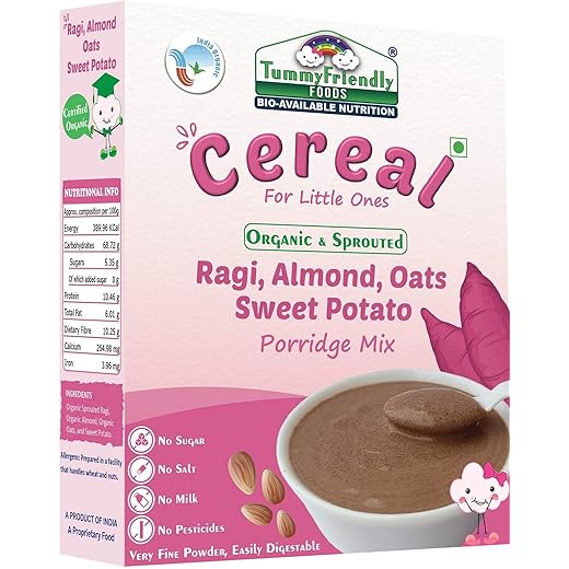 TummyFriendly Sprouted Ragi Almond Porridge Mix