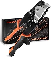 TOOLHOPER Snap Lock Punch Tool - Heavy Duty Gutter Crimper for Sheet Metal, Aluminum Siding, End Caps & Ducts, 3/8" Impressions