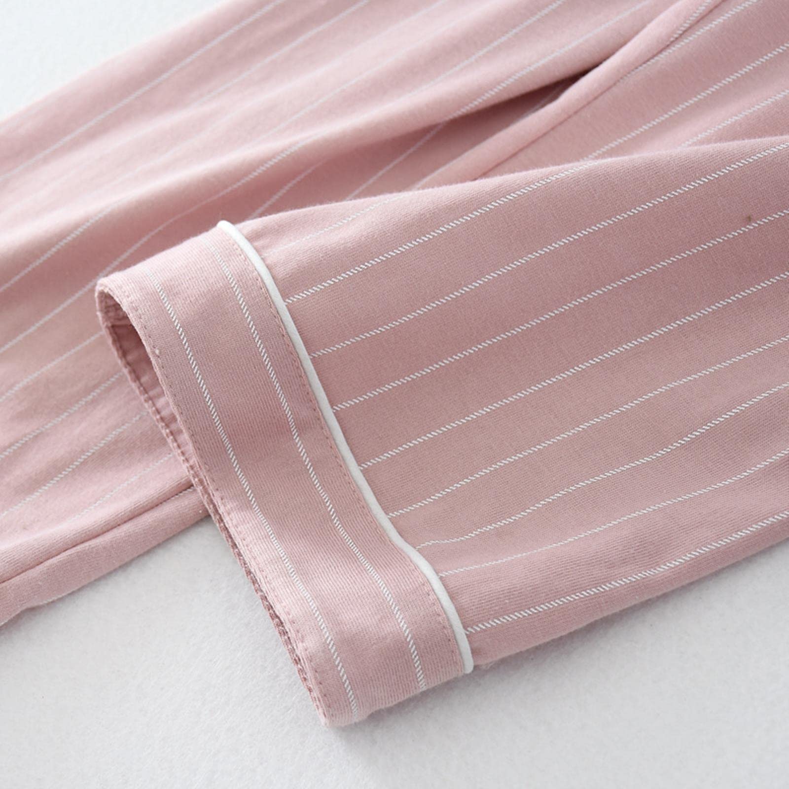 Pigiama Pigiama di Cotone Set per Autunno E Inverno Manica Lunga Pantaloni Lunghi Pigiami A Strisce per Donna E Uomo Abito da Casa