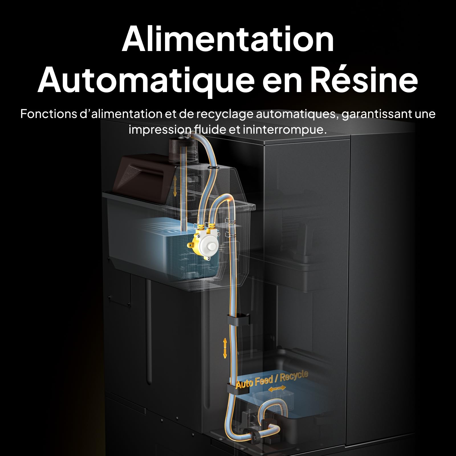 ELEGOO Jupiter 2 Imprimante 3D Résine MSLA Grande Taille 16K, Nivellement Automatique, Chauffage Intelligent du Réservoir, Alimentation Automatique en Résine, Grappe Wi-FI, 302,4 × 161,98 × 300 mm