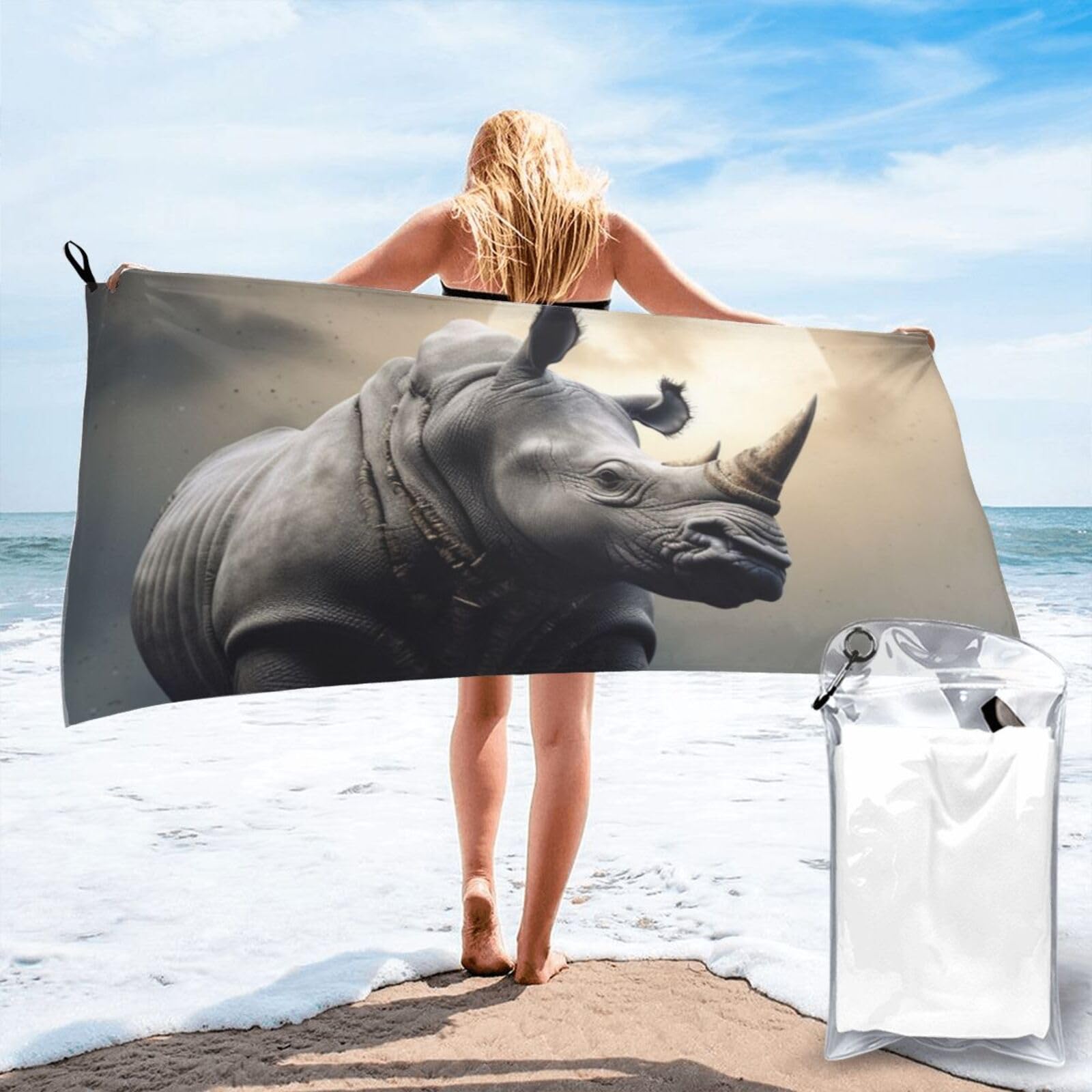 Serviette de plage anti-sable microfibre séchage rapide rando camping