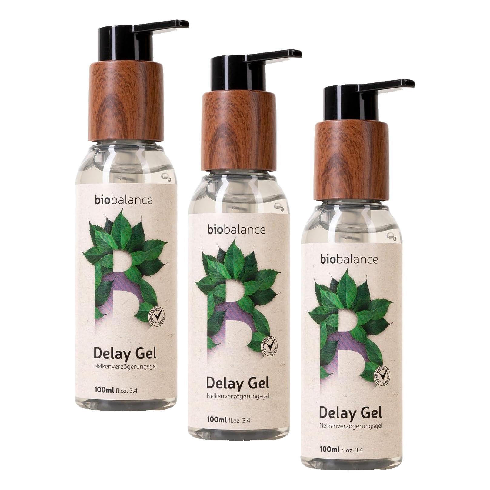 BIO BALANCE Clove Delay Gel Potenz-hilfe-mittel zur Verzögerung des Orgasmus und eine lange harte Erektion lange Sex Ausdauer 100 ml in recycelter Flasche (Packung mit 3)