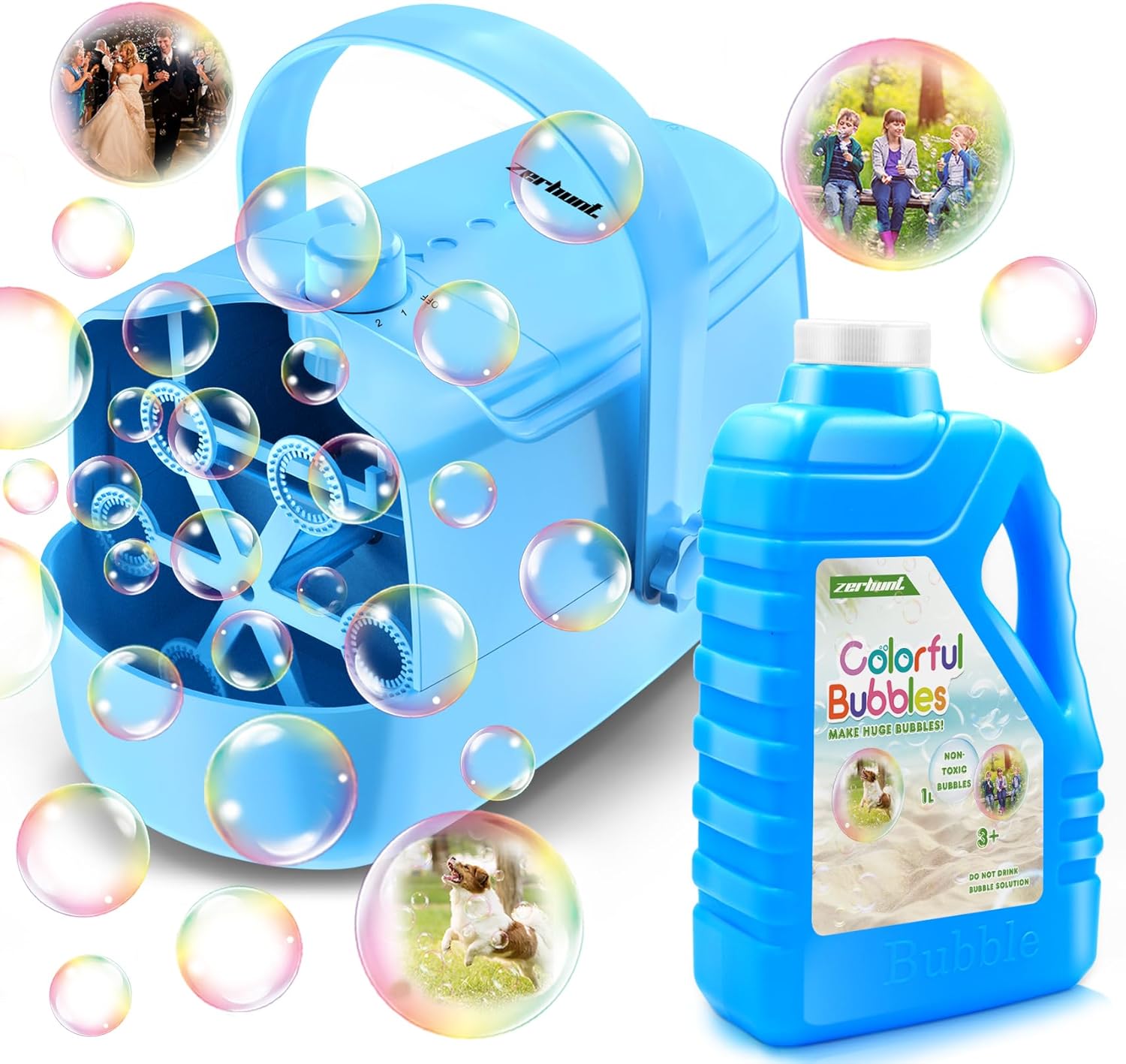 Zerhunt Bubble Machine Durable Automatic Bubble Blower and