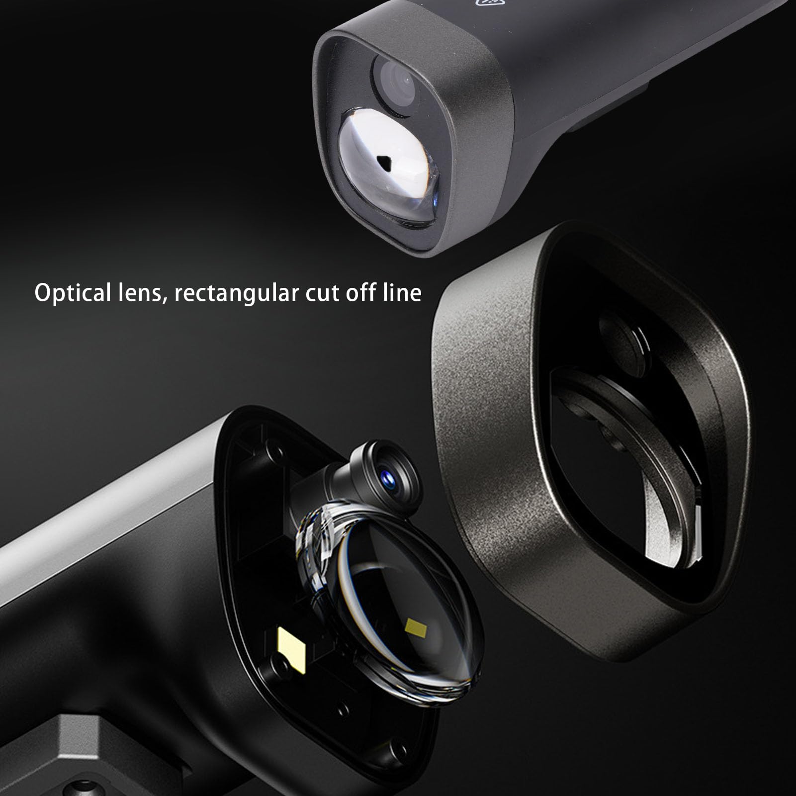 Kamera Rowerowa ze światłami, HD 1080p 5MP Rowerowa Kamera na Desce Rozdzielczej, Reflektor, na kierownicę 22-32 Mm, do Rowerowego Wędkowania na Rowerze na Zewnątrz