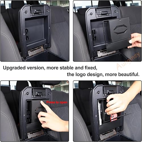 Vista 11 de Aunginsy Caja de almacenamiento para consola de reposabrazos compatible con Toyota Tacoma 2016-2023, barandilla de consola central, caja