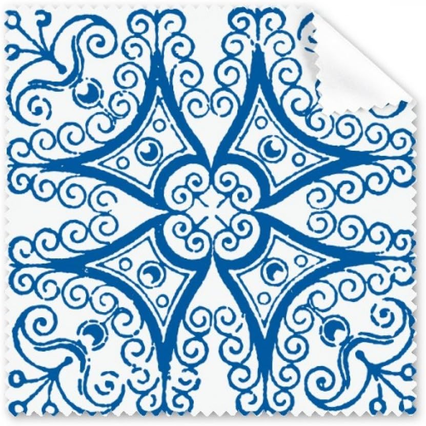 Talavera Decorative Pattern Blue Ilustration Cleaning Cloth Phone Screen Glasses Cleaner 5pcs