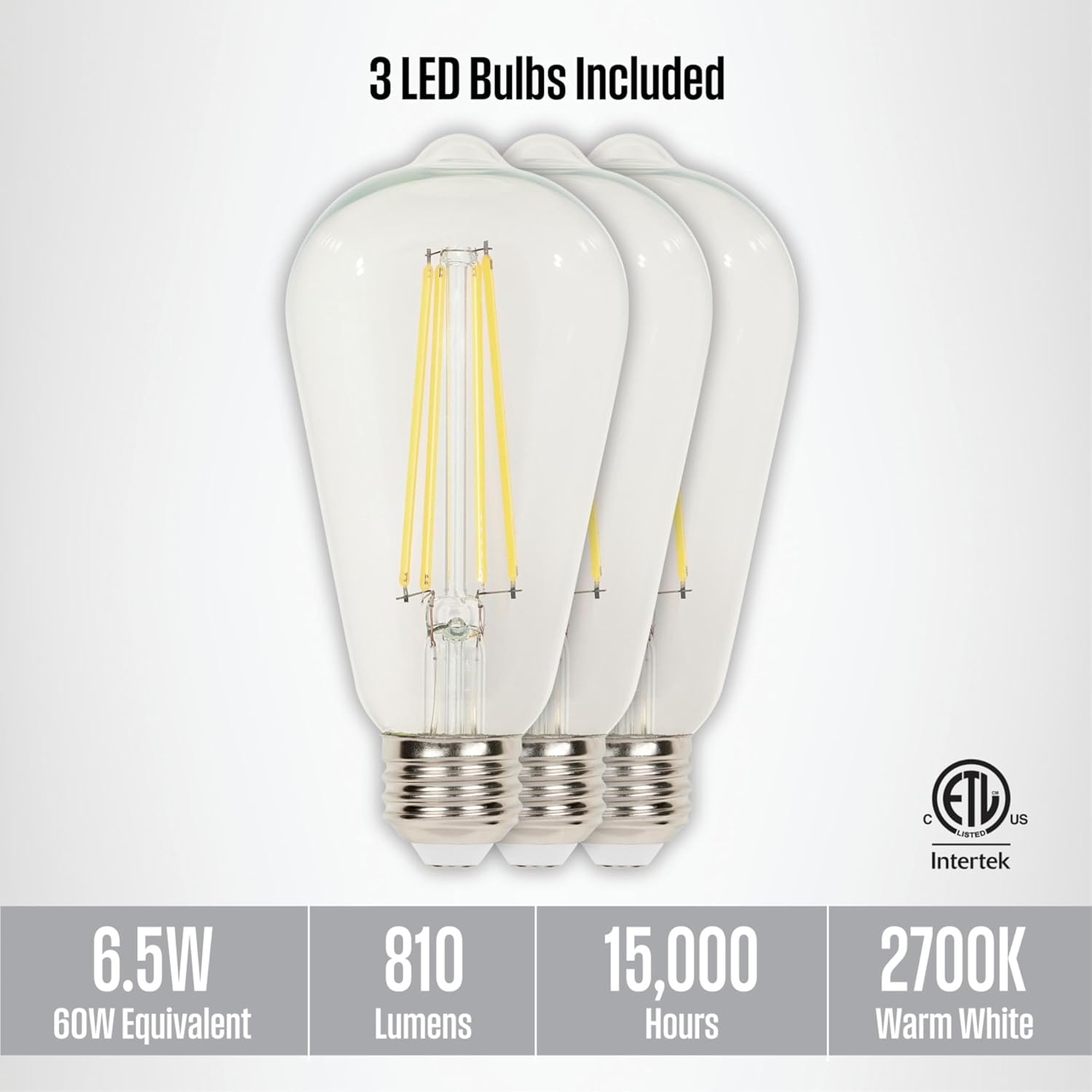 Westinghouse 6133000 Iron Hill Vintage-Style Three Light LED Indoor Wall Fixture, Oil Rubbed Bronze Finish with Highlights