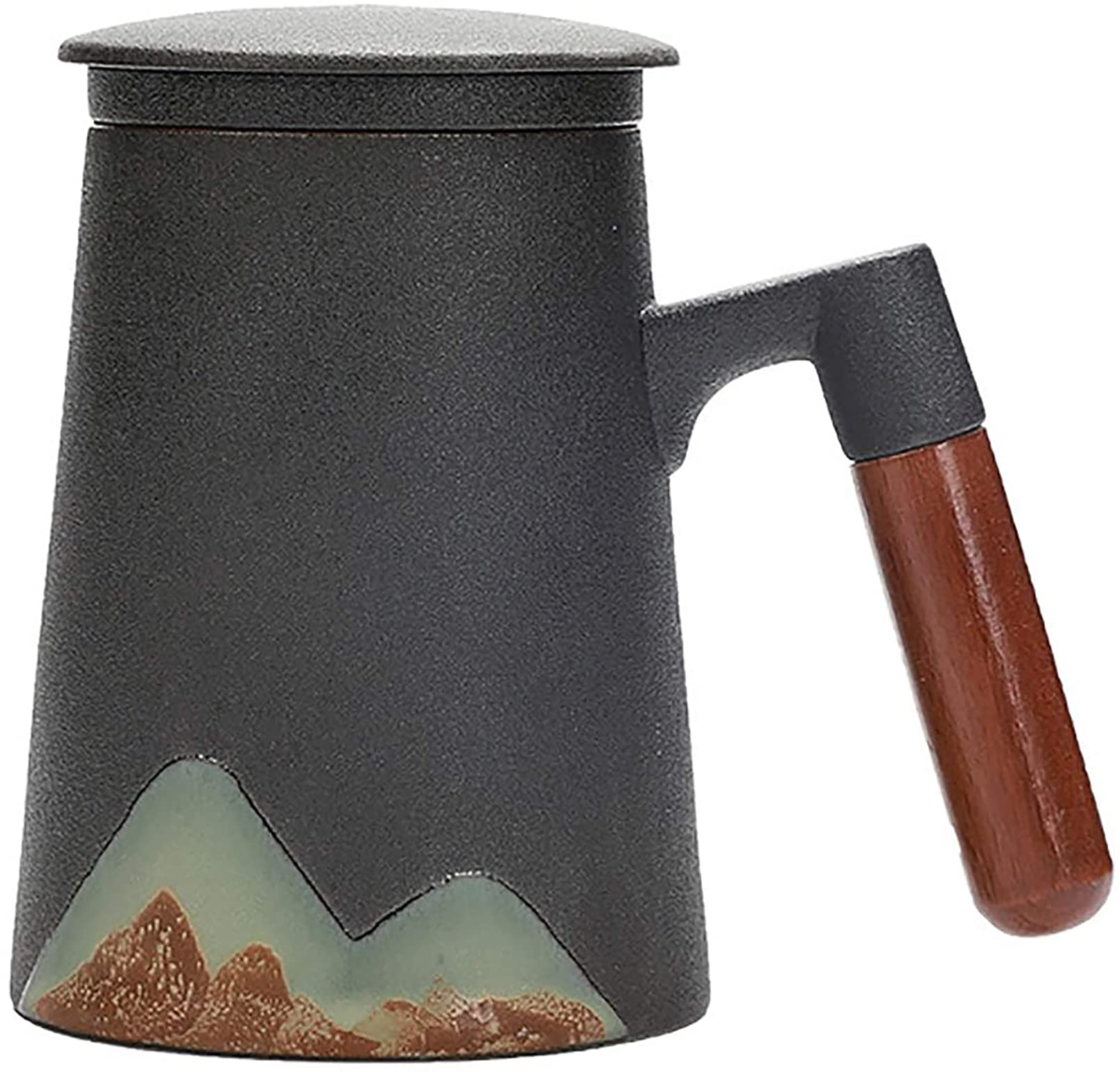Tazze da tè in Ceramica con Coperchio, Elegante Tazza da caffè e cucchiaino da caffè, Tazza da tè per Famiglie di Amici Come Regalo a Sorpresa, Tazza da tè, Tazza in Porcellana