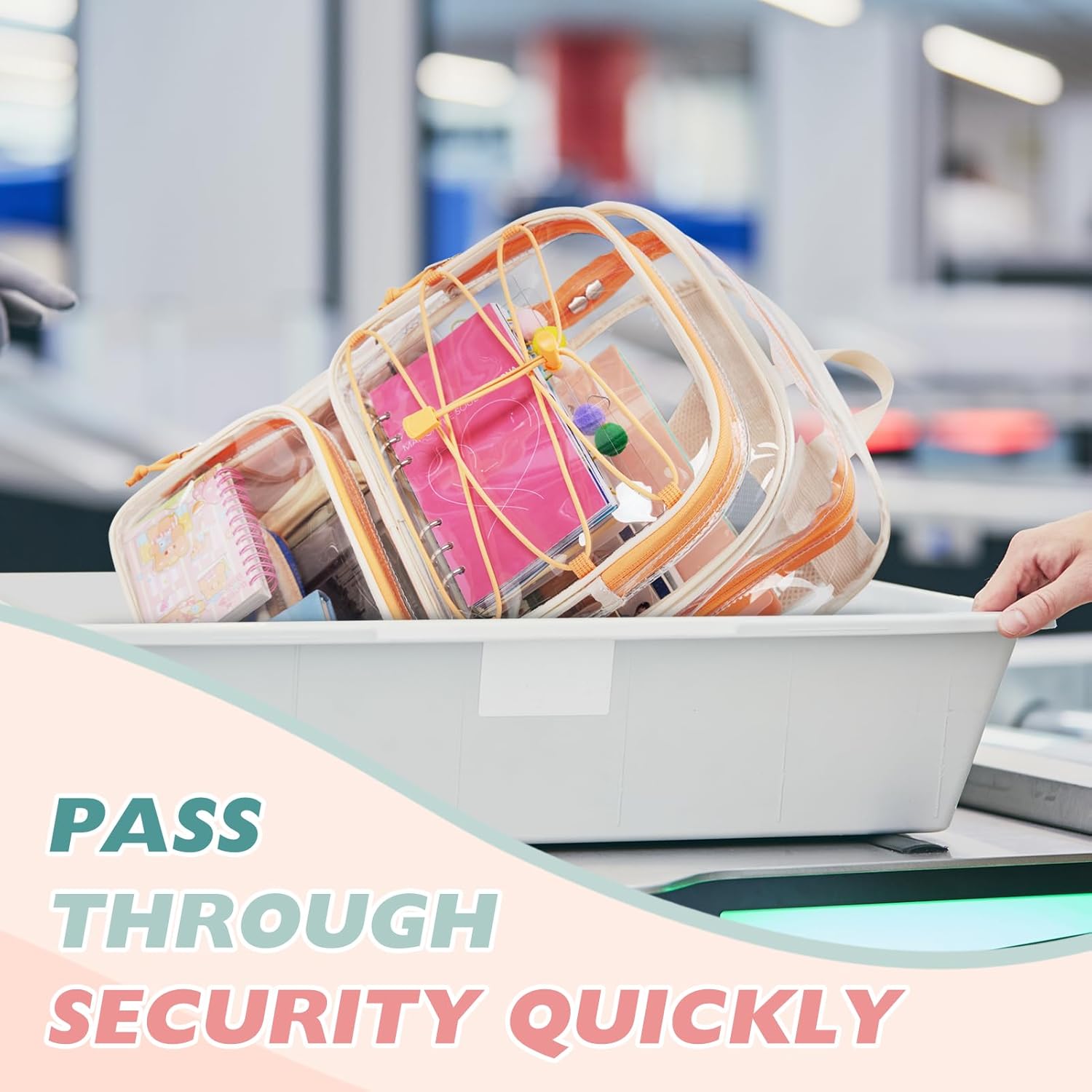 mommore Clear Backpack Heavy Duty Transparent Backpack Large See Through Bookbag for School - Image 5