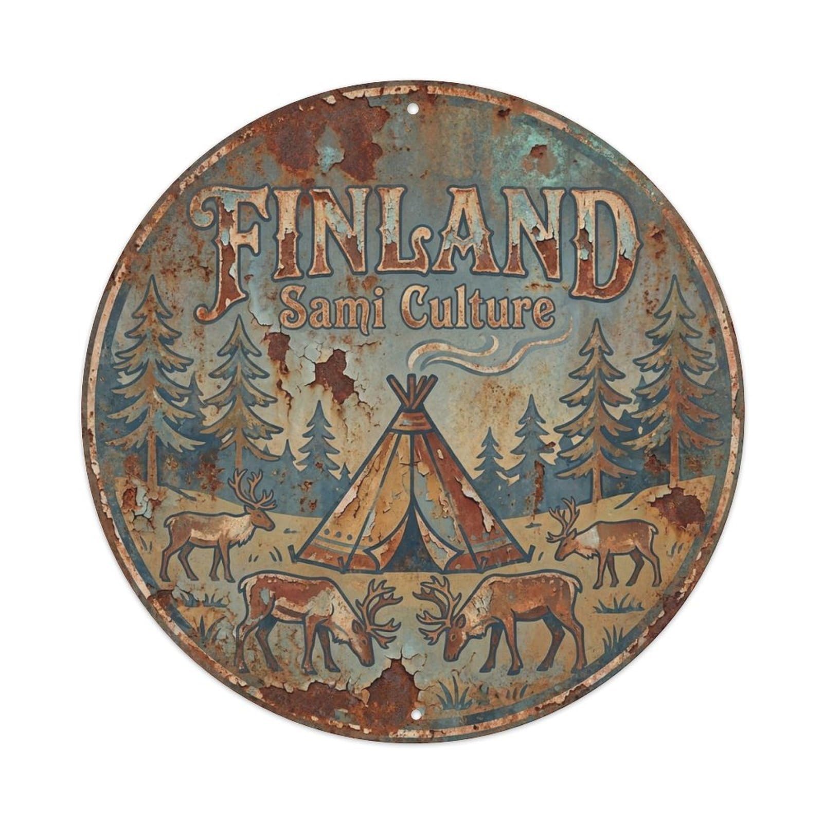 Vintage Travel Finland Regal Vintage Metal Tin Sign Plaque